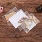 5 Pcs Set Best Transparent Plastic A4 File Folders Bag Document Hold Bags Clear Filing Paper Office School