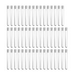 100pcs Clear Plastic Test Tube With Cap 12x100mm U-shaped Bottom Long Transparent Lab - 2