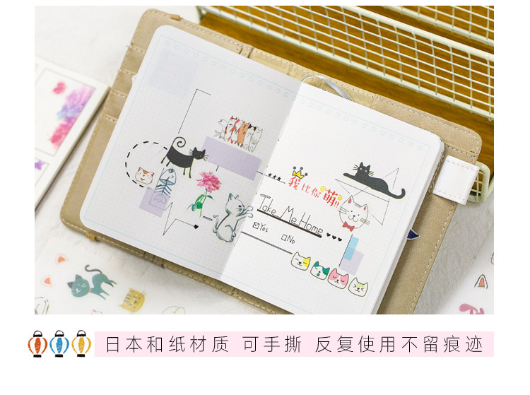 Pvc Transparent Bullet Journal Stickers Dokibook Planner Notebook Accessories Scrapbooking School Stationery - 7