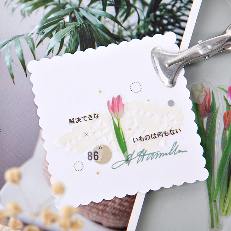 40 Pcs Set Vintage Stickers Fall Flowers Bullet Journal Decorative Sticker Diary Stationery Album Flakes Scrapbooking - 6