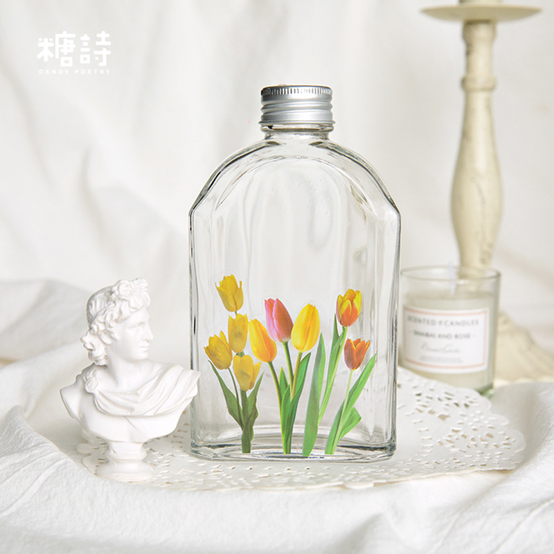 40 Pcs Set Vintage Stickers Fall Flowers Bullet Journal Decorative Sticker Diary Stationery Album Flakes Scrapbooking - 5