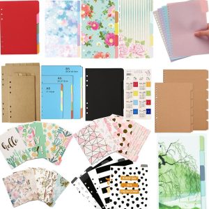 Planner Dividers Journal A5 A6 A7 B5 A4 Black Kraft White Index Separator Paper Dashboard