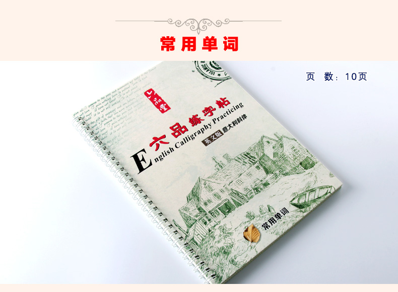 Liu Pin Tang Italian Style English Calligraphy Copybook Reusable Erasable Art Writing Pen Adult Learning Resource 1pc - 10
