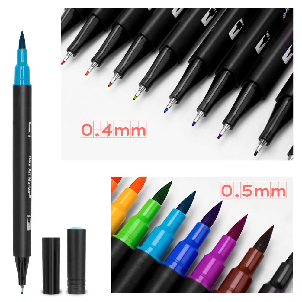 48 60 72 100 Color Watercolor Markers For Drawing Painting Set Professional Water Coloring Brush Pen Dual Tip School - 6