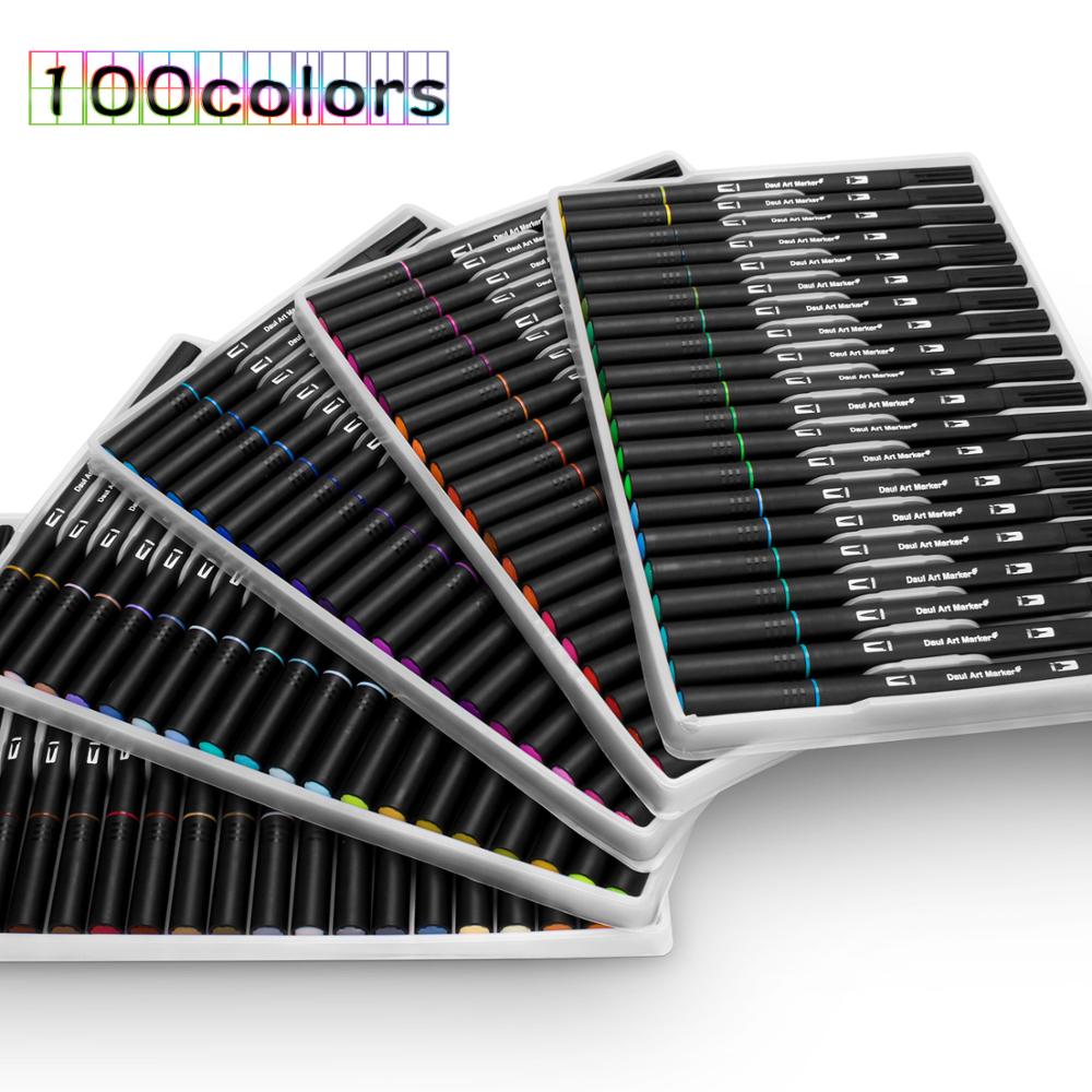 48 60 72 100 Color Watercolor Markers For Drawing Painting Set Professional Water Coloring Brush Pen Dual Tip School - 3