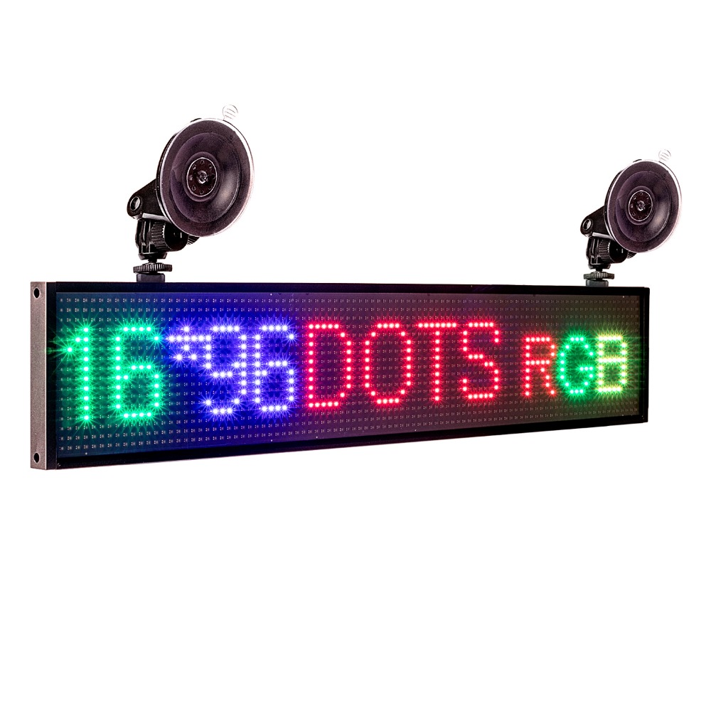 Programmable 12v Full Color Rgb Led Car Sign P5mm 16x96 Points Multifunction Scrolling Information Display Panel - 8