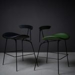 Bar Stool Nordic Wrought Iron Seat Height 75 Cm Pu Fabric Modern Minimalist Leisure Home Business Backrest Chair High - 4