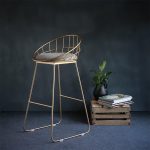 Simple Bar Stool Wrought Iron Chair Gold High Modern Dining Leisure Nordic 45 65 75 85cm