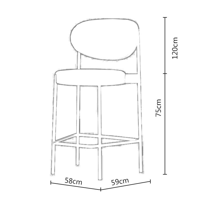 Modern Nordic High Bar Stool 6575cm Adjustable Seat Height Minimalist Backrest Dining Chair For Home Cafe And Business Use - 8