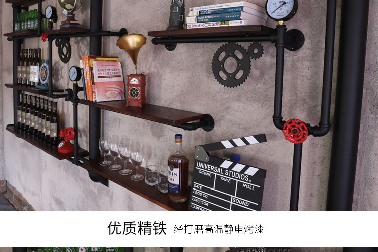 Industrial Iron Pipe Wine Rack Creative Bottle Organizer Storage Display Art Tv Cabinet Dcor House Decoration Accessory - 16