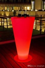 Height 110cm Waterproof Led Up Colorful High Light Cocktail Bar Table Rechargeable Indoor Outdoor Cabinet - 6