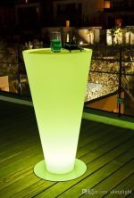 Height 110cm Waterproof Led Up Colorful High Light Cocktail Bar Table Rechargeable Indoor Outdoor Cabinet - 5