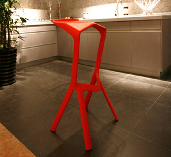 Contemporary Stackable Plastic Bar Stool Chair For Kitchen Cafe Counter Dining And Drinking Areas - 17