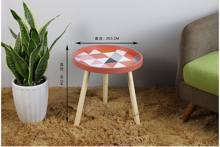 Contemporary Minimalist Fresh Mini Coffee Table Creative Low Round Wooden Design For Living Room Decor - 1