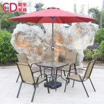 600 Outdoor Patio Open Air Coffee Table And Chair Fashion Furniture Rattan Folding Set - 6