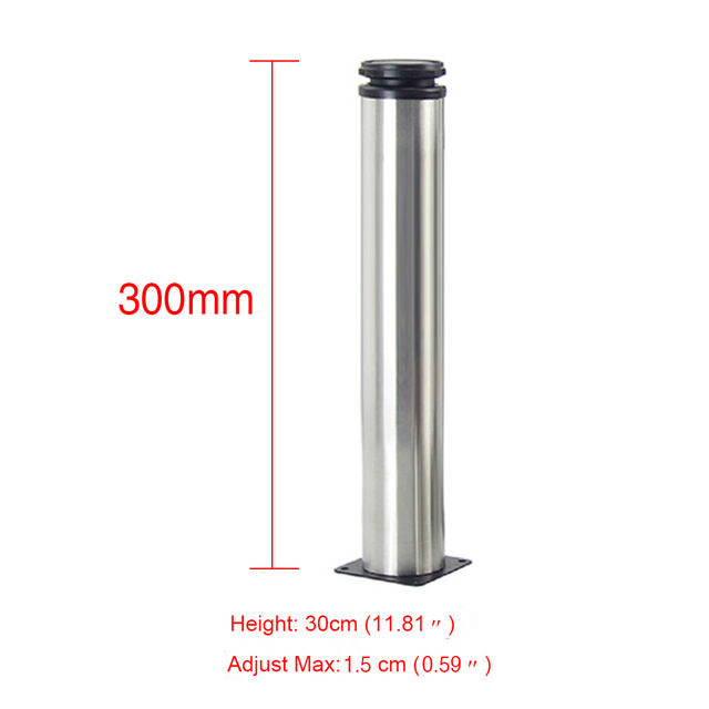 Adjustable Stainless Steel Furniture Legs For Cabinets Tables Sofas Beds 5cm To 35cm 1pc - 4