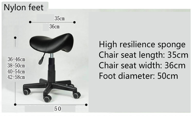 Adjustable Ergonomic Salon Stool With Footrest Creative Saddle Chair For Cosmetology Haircuts Lifted Swivel Design - 3