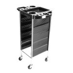 The Yc-q7 5 Tiers Hairdresser Beauty Storage Trolley Black A Large Capacity Abs Fashionable Appearance - 6