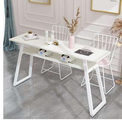 Doublesided Modern Nail Table And Chair Set Economy Durable Simple Design For Beauty Salons - 10