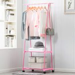 Multi-function Triangle Coat Rack Removable Bedroom Hanging Clothes With Wheels Floor Standing Hanger - 3