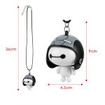 Car Pendant Cute Helmet Baymax Robot Doll Hanging Ornaments Automobiles Rearview Mirror Suspension Decoration Accessories Gifts - 6