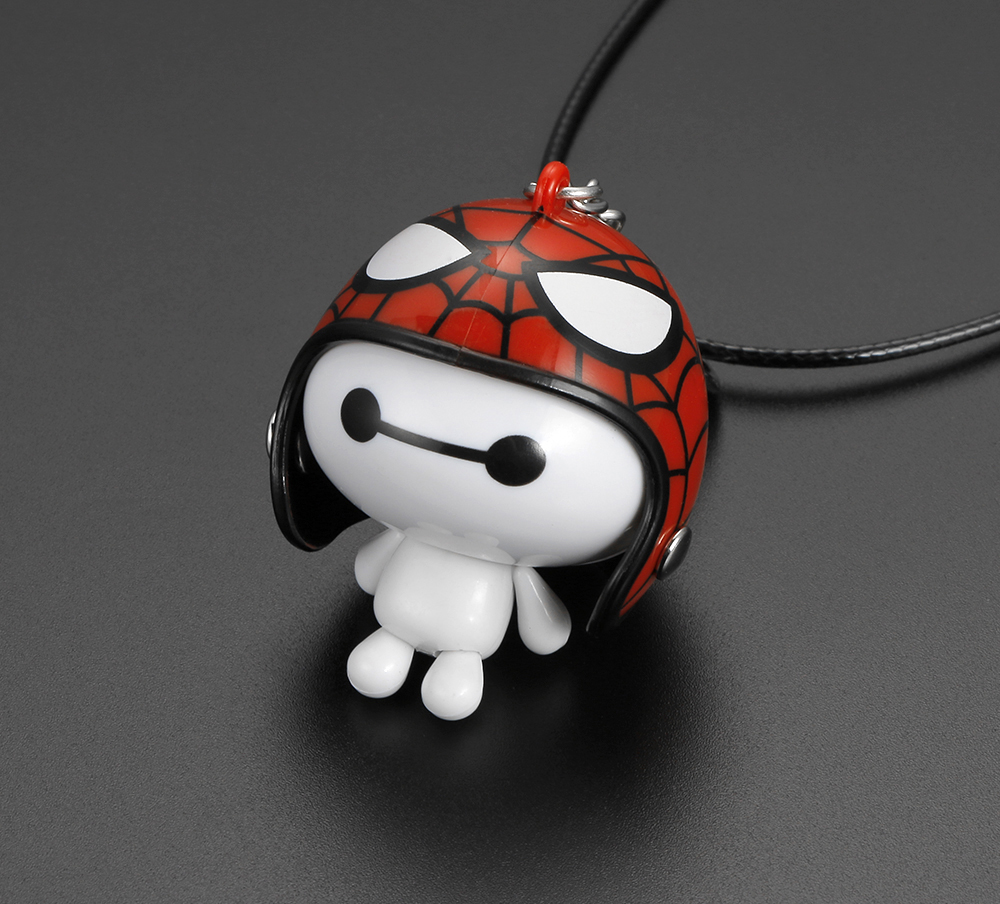 Cute Baymax Robot Doll Car Pendant Automobile Rearview Mirror Hanging Ornaments Helmet Suspension Decoration Gift - 5