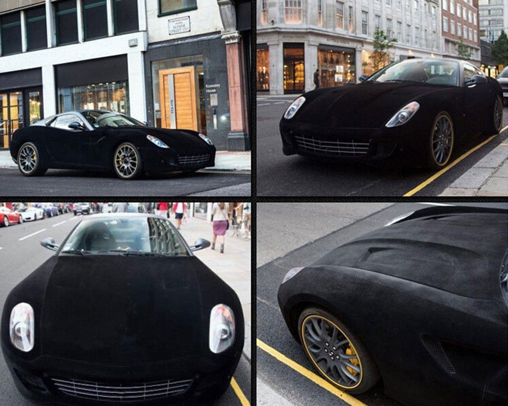 Quality 30x152cm Velvet Suede Car Wrap Sticker Selfadhesive Auto Interiorexterior Styling Film - 5