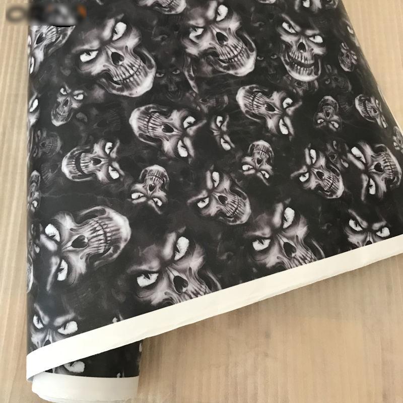 Sticker Bomb Vinyl Wrap Adhesive Motorcycle Bike Scooter Film Jdm Cartoon Skull Printed Racing Wrap - 34