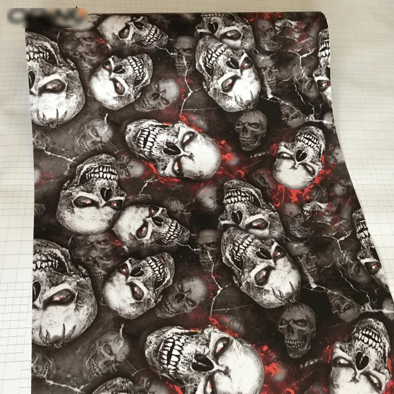 Sticker Bomb Vinyl Wrap Adhesive Motorcycle Bike Scooter Film Jdm Cartoon Skull Printed Racing Wrap - 25