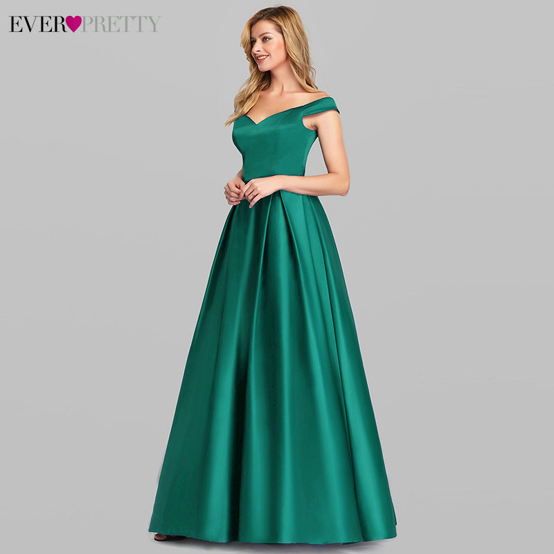 Elegant Navy Blue Aline Satin Evening Dress Vneck Formal Long Gown Ever Pretty Ep07934nb Perfect For Special Occasions - 13