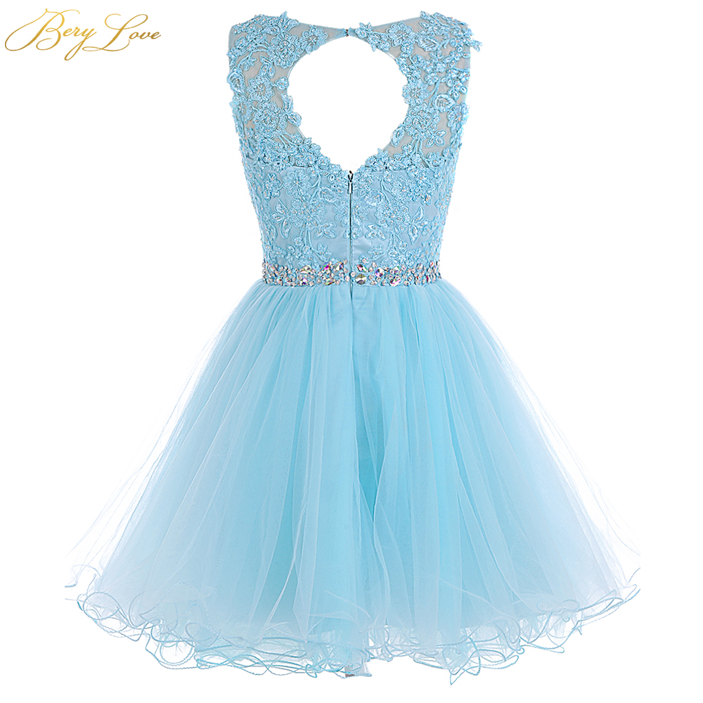 Elegant Short Purple Plus Size Homecoming Dress Beaded Lace Mini Gown With Keyhole Detail For Prom Graduation - 4