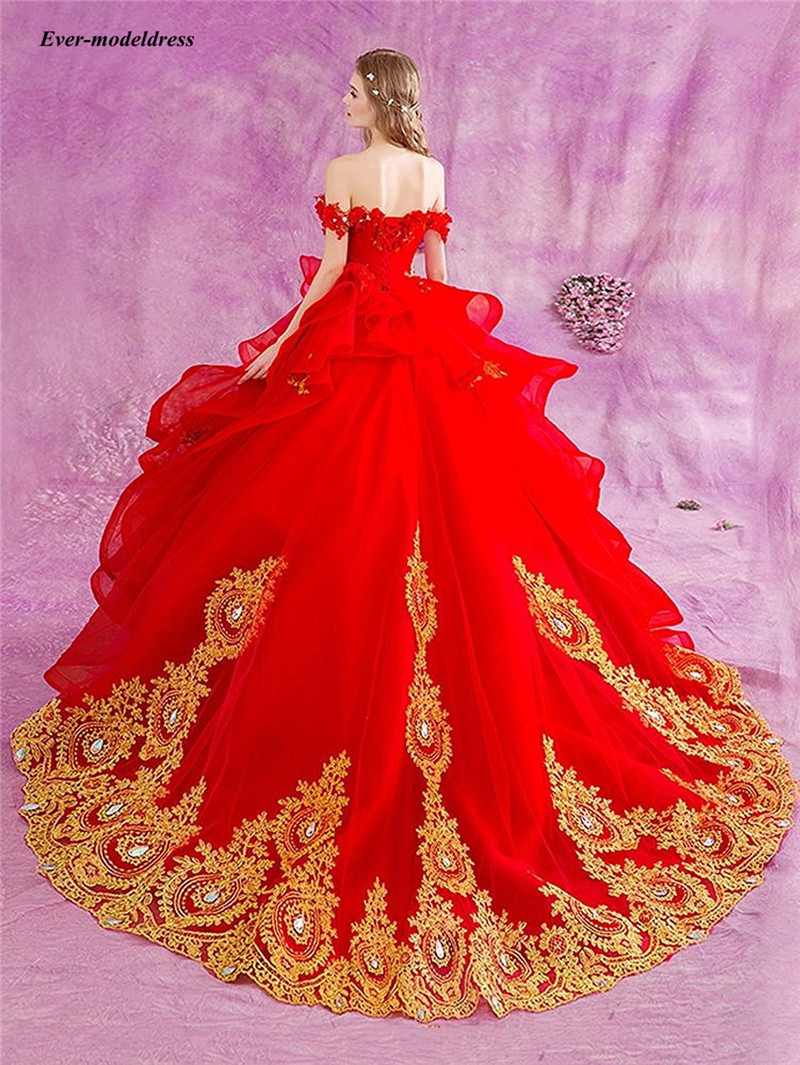 Offshoulder Quinceanera Princess Ball Gown Beaded Applique Corset Sweet 16 Vestidos De 15 Aos - 2