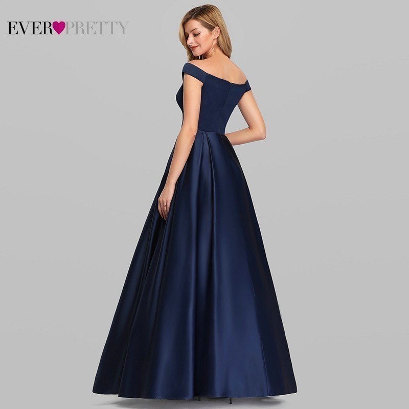 Elegant Long Burgundy Satin Prom Dress Aline Vneck Offshoulder Formal Evening Party Gowns - 6