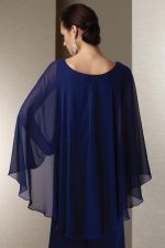 Chiffon Navy Blue Mother Of The Bride Dresses Elegant Plus Size Dress Custom Made Vestido Madre Novia - 3