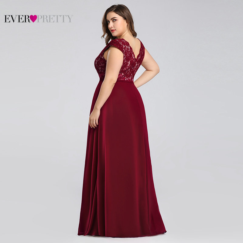 Elegant Purple Chiffon Plus Size Mother Of The Bride Dress Long Aline Everpretty Wedding Guest Gown - 6
