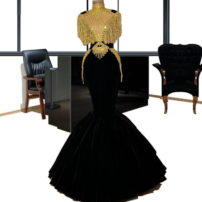 Arabic Luxury Long Celebrity Dresses Mermaid Gorgeous Pearls Couture Kaftan Red Carpet Dress Evening Gowns Party Ceremony
