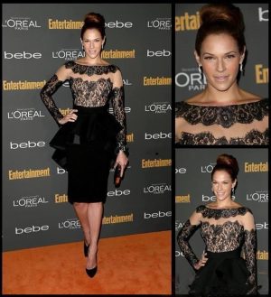 Sexy Little Black Short Party Dresses Lace Knee Length Satin Peplum Long Sleeves Zuhair Murad Celebrity Evening
