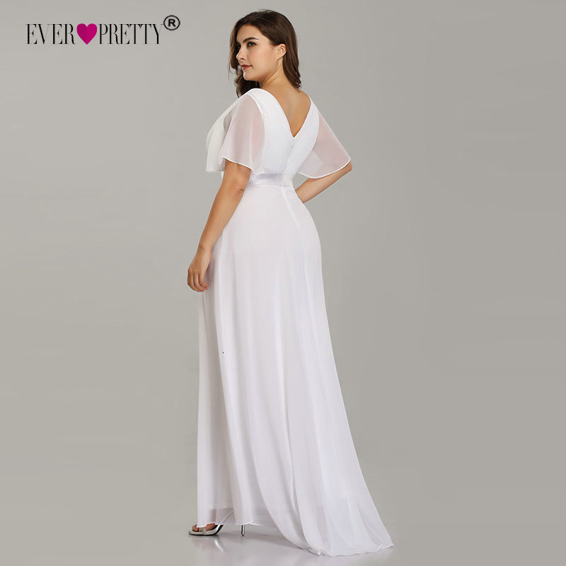 Elegant Plus Size Long Bridesmaid Dress V Neck Short Sleeve Aline Burgundy Gown For Wedding Party Guest By Ever Pretty - 21