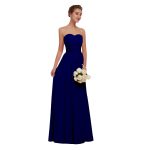 Royal Blue Chiffon Bridesmaid Dresses Long For Women Plus Size A-line Sleeveless Wedding Party Prom Beauty Emily - 3