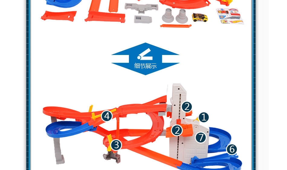 Hot Wheels Classic Antique Miniature Car Model Kids Electric Roundabout Track Toy In Square City - 7