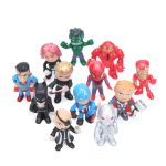 12pcs Q Version The Avengers Figure Set Marvel Toys 3 5cm Iron Man Thor Hulk Captain America Spiderman Ultron Model Doll Toy