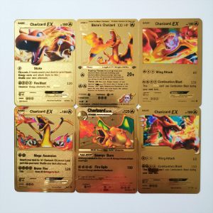 27 Styles Pokemon Gx Mega Gold Metal Card Super Game Collection Anime Cards Toys For Children Christmas Gift