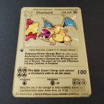 Pokemon Game Anime Battle Card Gold Metal Charizard Pikachu Collection Action Figure Model Child Toy Gift - 2