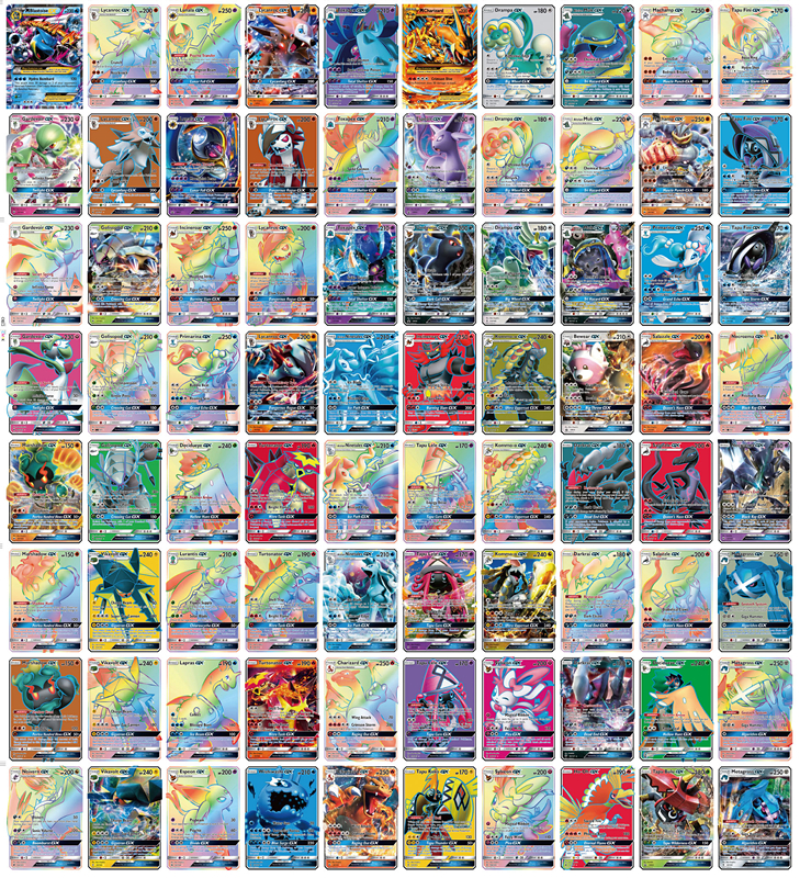 300pcs English Pokemon Trading Card Set With Unique Shining Mega Gx Battle Cards No Duplicates Comes With Cartoon Album Book - 4