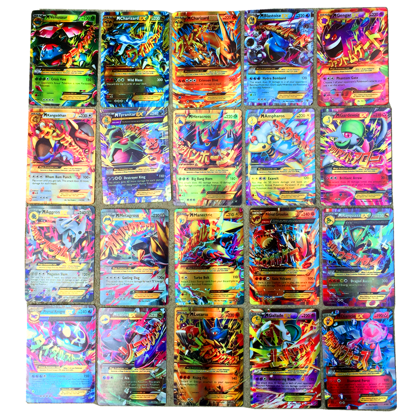 300pcs Pokemon Gx Mega Ex Shining English Trading Cards Charizard Collection Game Childrens Battle Toy - 3