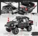 Kidami 1 32 Ford Raptor F150 Alloy Diecast Car Model Toys Sound Light Toy Pickup Truck Pull Back Vehicle For Children - 6