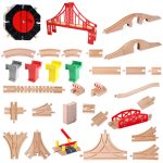 Wooden Train Track Accessories Beech Wood Railway Parts Compatible With Thomas Biro All Brands Toys Racing Tracks