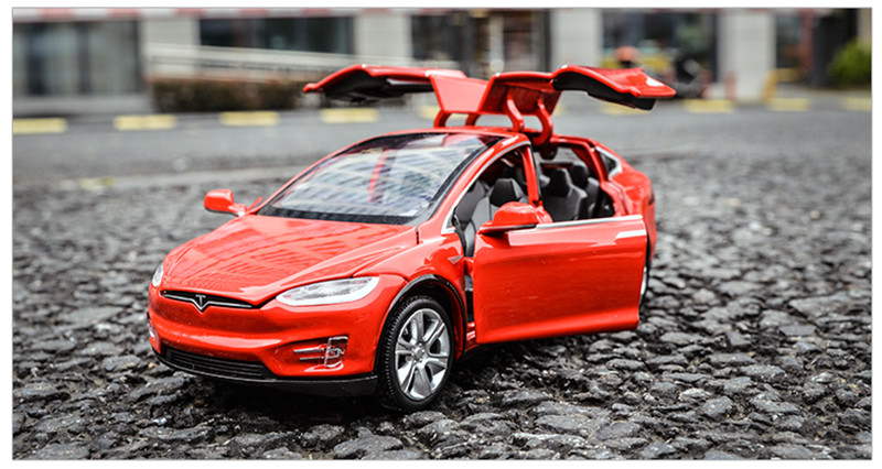 Tesla Model X Diecast Alloy Toy Car 132 Scale Kids Toy Collectors Model Childrens Gift Boys Toy Vehicle - 8