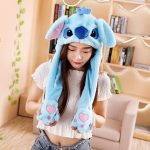 Cartoon Hats Moving Ears Cute Rabbit Toy Hat Airbag Kawaii Funny For Girls Cap Kids Plush Christmas Gift - 3