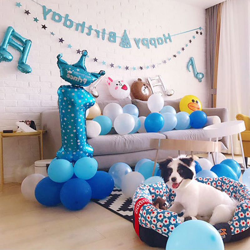 32inch Childrens Digital Number Balloons Foil Birthday Party Decorations Kids Cartoon Hat Balloon - 8